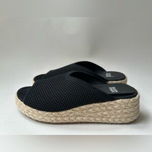 Eileen Fisher Tali Recycled Stretch Knit Espadrille Wedge Sandal Size 9.5